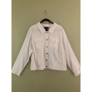 White Plus-Sized Jean Jacket